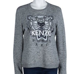 Kenzo Jungle Grey Slub Terry Embroidered Tiger S